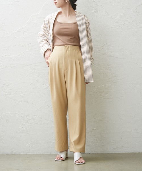 Omekashi（オメカシ）の「ダブルタックパンツ（その他パンツ・レディース・ベージュ/オリーブ/ブラック・36/38）」の7枚目の写真