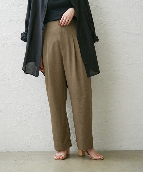 Omekashi（オメカシ）の「ダブルタックパンツ（その他パンツ・レディース・ベージュ/オリーブ/ブラック・36/38）」の6枚目の写真