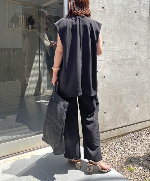 Omekashi（オメカシ）の「ダブルタックパンツ（その他パンツ・レディース・ベージュ/オリーブ/ブラック・36/38）」の12枚目の写真