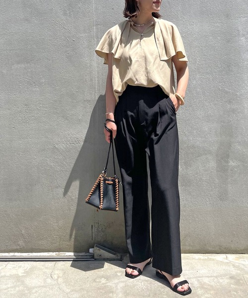 Omekashi（オメカシ）の「ダブルタックパンツ（その他パンツ・レディース・ベージュ/オリーブ/ブラック・36/38）」の22枚目の写真