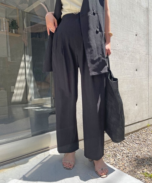 Omekashi（オメカシ）の「ダブルタックパンツ（その他パンツ・レディース・ベージュ/オリーブ/ブラック・36/38）」の8枚目の写真