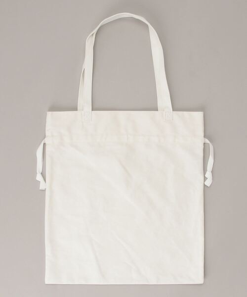 WEGO GRAPHICS(ウィゴーグラフィックス)の「∴WEGO/mokaコラボ巾着トート(トートバッグ・メンズ・ホワイト/グリーン・FREE)」の3枚目の写真