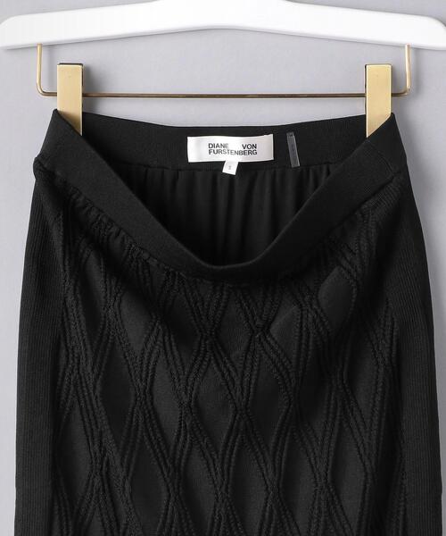 DIANE von FURSTENBERG（ダイアンフォンファステンバーグ）の「＜DIANE von FURSTENBERG（ダイアン フォン ファステンバーグ）＞ ダイヤ柄 タイトスカート ■■■（スカート・レディース・ブラック・X-SMALL/SMALL）」の3枚目の写真