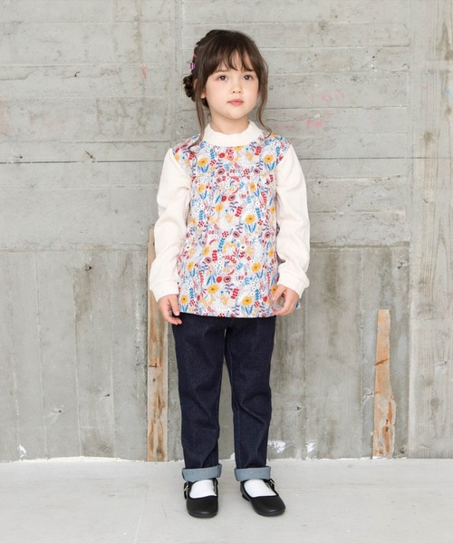 RAGMART（ラグマート）の「総柄トレーナー 花柄（スウェット・キッズ・ネイビー/アイボリー・90cm/95cm/80ｃｍ）」の3枚目の写真