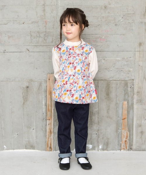 RAGMART（ラグマート）の「総柄トレーナー 花柄（スウェット・キッズ・ネイビー/アイボリー・90cm/95cm/80ｃｍ）」の5枚目の写真