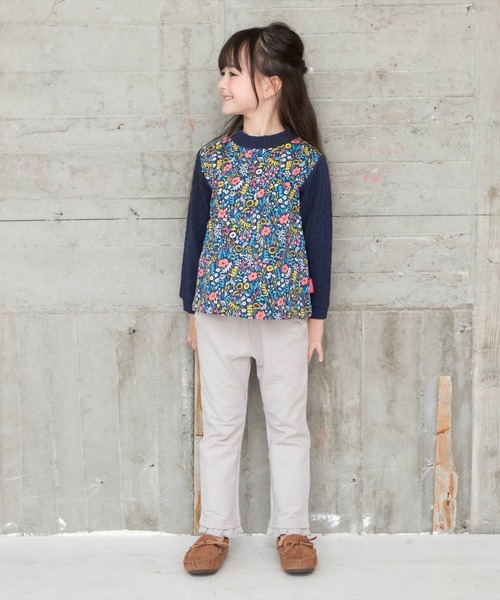 RAGMART（ラグマート）の「総柄トレーナー 花柄（スウェット・キッズ・ネイビー/アイボリー・90cm/95cm/80ｃｍ）」の6枚目の写真