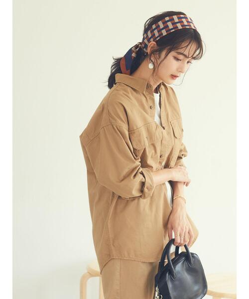 CRAFT STANDARD BOUTIQUE（クラフトスタンダードブティック）の「キカガク柄スカーフ　＊（バンダナ/スカーフ・レディース・ブラウン/ベージュ・FREE）」の12枚目の写真