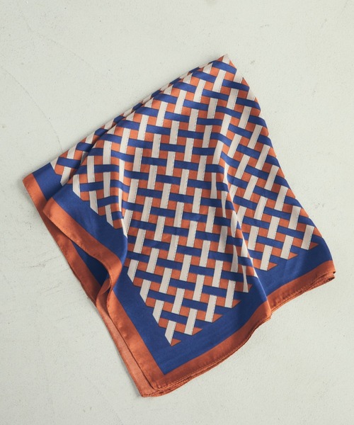 CRAFT STANDARD BOUTIQUE（クラフトスタンダードブティック）の「キカガク柄スカーフ　＊（バンダナ/スカーフ・レディース・ブラウン/ベージュ・FREE）」の2枚目の写真