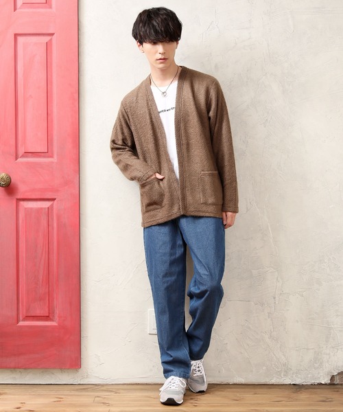 TopIsm(トップイズム)の「アンサンブル 長袖ニットカーディガン&ロングTシャツ(アンサンブル・メンズ・ブラック/ブラック系その他/ダークベージュ・LL/M/L)」の8枚目の写真