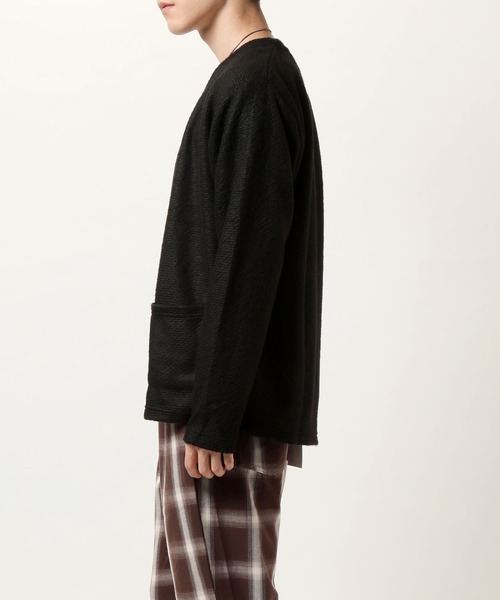 TopIsm(トップイズム)の「アンサンブル 長袖ニットカーディガン&ロングTシャツ(アンサンブル・メンズ・ブラック/ブラック系その他/ダークベージュ・LL/M/L)」の6枚目の写真