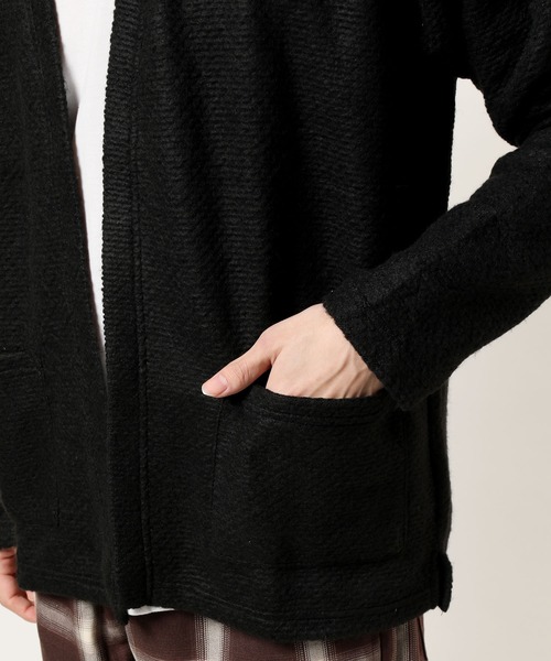 TopIsm(トップイズム)の「アンサンブル 長袖ニットカーディガン&ロングTシャツ(アンサンブル・メンズ・ブラック/ブラック系その他/ダークベージュ・LL/M/L)」の4枚目の写真