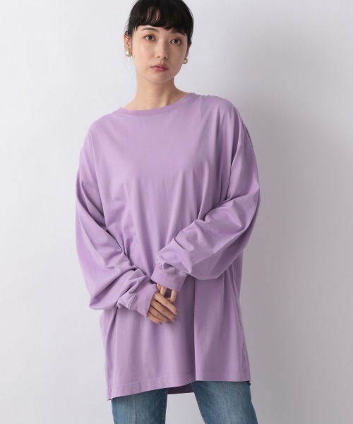 LOWRYS FARM（ローリーズファーム）の「クサキゾメカラーロンＴＬＳ　216177（Tシャツ/カットソー・レディース・パープル/グレー/オレンジ/アイボリー・FREE）」の4枚目の写真