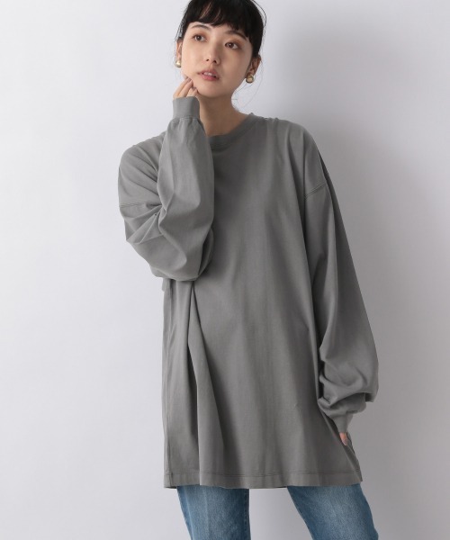 LOWRYS FARM（ローリーズファーム）の「クサキゾメカラーロンＴＬＳ　216177（Tシャツ/カットソー・レディース・パープル/グレー/オレンジ/アイボリー・FREE）」の3枚目の写真