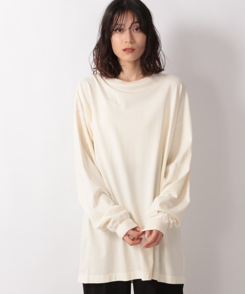 LOWRYS FARM（ローリーズファーム）の「クサキゾメカラーロンＴＬＳ　216177（Tシャツ/カットソー・レディース・パープル/グレー/オレンジ/アイボリー・FREE）」の2枚目の写真