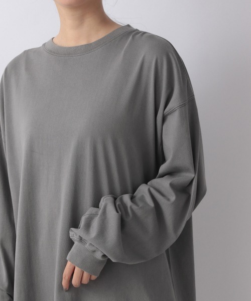 LOWRYS FARM（ローリーズファーム）の「クサキゾメカラーロンＴＬＳ　216177（Tシャツ/カットソー・レディース・パープル/グレー/オレンジ/アイボリー・FREE）」の5枚目の写真