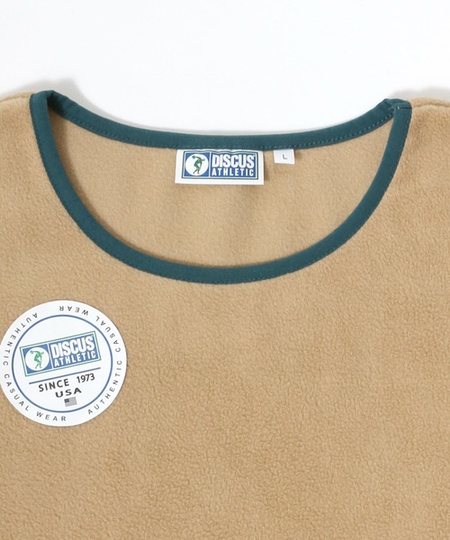 DISCUS ATHLETIC（ディスカス　アスレチック）の「DSCUS/ ディスカス フリース プルオーバースウェット（スウェット・メンズ・ブラック/ベージュ/オフホワイト/オレンジ/グリーン/ベージュ系その他/パープル系その他・M/L/XL）」の11枚目の写真