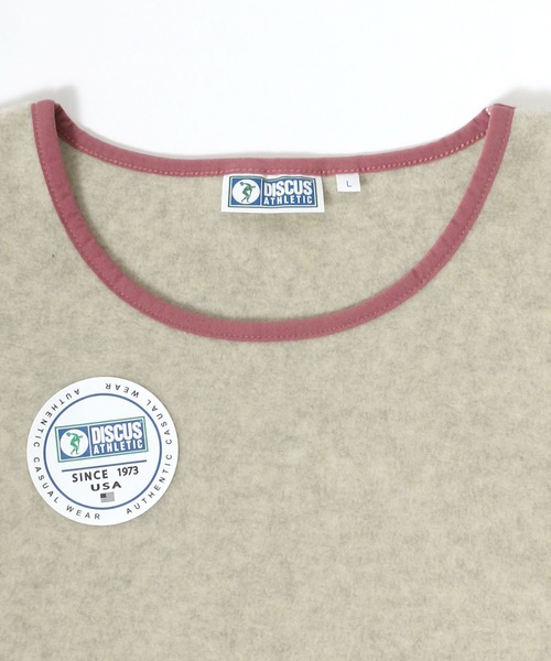 DISCUS ATHLETIC（ディスカス　アスレチック）の「DSCUS/ ディスカス フリース プルオーバースウェット（スウェット・メンズ・ブラック/ベージュ/オフホワイト/オレンジ/グリーン/ベージュ系その他/パープル系その他・M/L/XL）」の12枚目の写真