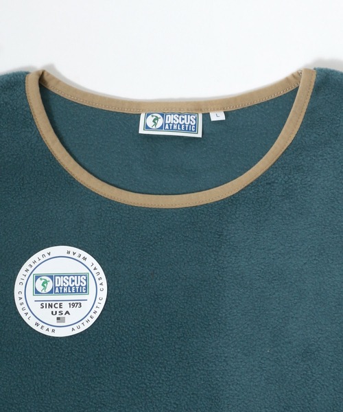 DISCUS ATHLETIC（ディスカス　アスレチック）の「DSCUS/ ディスカス フリース プルオーバースウェット（スウェット・メンズ・ブラック/ベージュ/オフホワイト/オレンジ/グリーン/ベージュ系その他/パープル系その他・M/L/XL）」の13枚目の写真