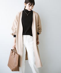 【φ】ゆったりアイテムにも楽々羽織れる　ぽんわり袖が大人かわいいライトコート