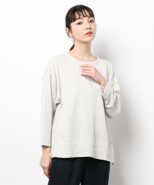 sm2rhythm（サマンサモスモスリズム）の「ワッフル前後着プルオーバー（Tシャツ/カットソー・レディース・ブラック/ベージュ/ライトベージュ・ﾌﾘ-）」の3枚目の写真