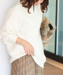 libelle more | 6G　ガーター編みBACKスリットニットプルオーバー(ニット/セーター)