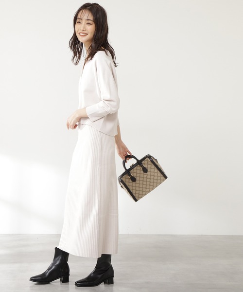 N.（N. Natural Beauty Basic）（エヌエヌナチュラルビューティーベーシック）の「◆ウォッシャブルニットカーディガンセットアップ（ワンピース・レディース・グレイッシュブルー/ナチュラル/ピンク・MEDIUM）」の11枚目の写真