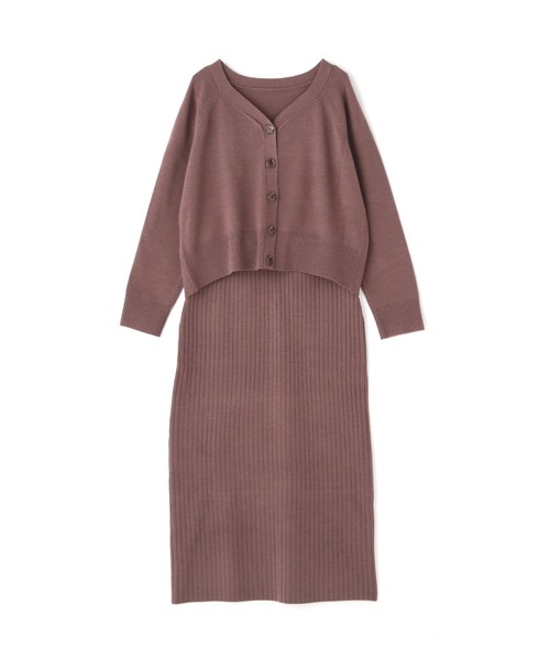 N.（N. Natural Beauty Basic）（エヌエヌナチュラルビューティーベーシック）の「◆ウォッシャブルニットカーディガンセットアップ（ワンピース・レディース・グレイッシュブルー/ナチュラル/ピンク・MEDIUM）」の18枚目の写真