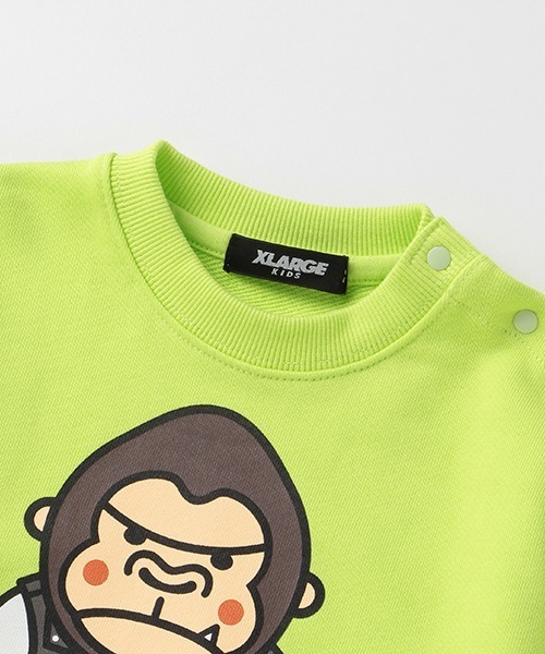 エクストララージ　キッズ ベビー　ワイドシルエットトレーナー XLARGE KIDS（エクストララージキッズ）の「パンクファニーゴリラ