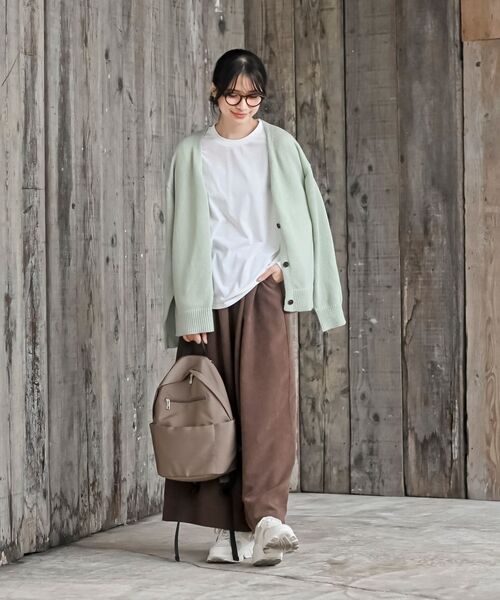 rps(アールピーエス)の「ロールネックケーブルニットベストアンサンブル(ベスト・レディース・グレイッシュベージュ/グリーン/アイボリー/ピンク/チャコールグレー/カーキ・M/フリー)」の16枚目の写真