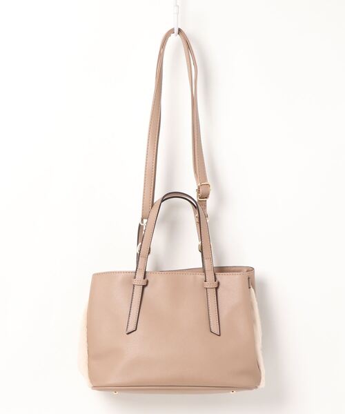 m.f.editorial（エムエフエディトリアル）の「＊ サイドファー 2WAYハンドバッグ（ハンドバッグ・レディース・ダークウッド/ベージュ・FREE）」の6枚目の写真