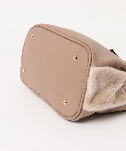 m.f.editorial（エムエフエディトリアル）の「＊ サイドファー 2WAYハンドバッグ（ハンドバッグ・レディース・ダークウッド/ベージュ・FREE）」の5枚目の写真