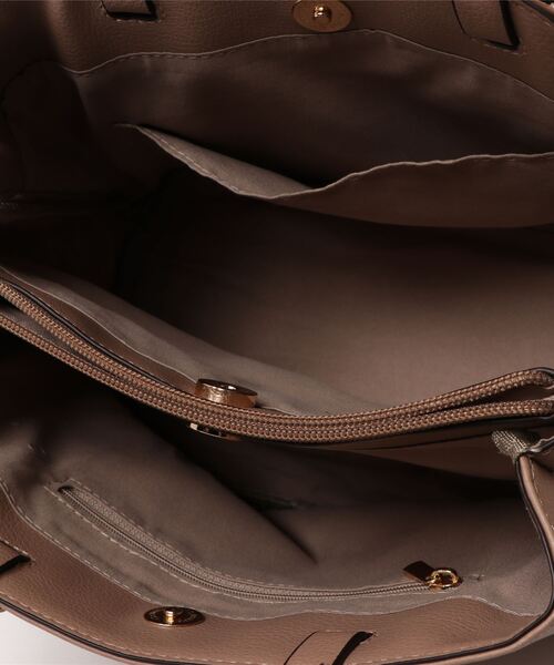 m.f.editorial（エムエフエディトリアル）の「＊ サイドファー 2WAYハンドバッグ（ハンドバッグ・レディース・ダークウッド/ベージュ・FREE）」の4枚目の写真