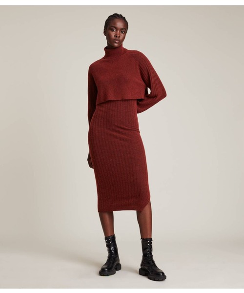 ALLSAINTS(オールセインツ)の「MARGOT DRESS | MARGOT ドレス・ワンピース(ワンピース・レディース・ブラック/ブラウン系/レッド系・XS/S/M/L)」の3枚目の写真