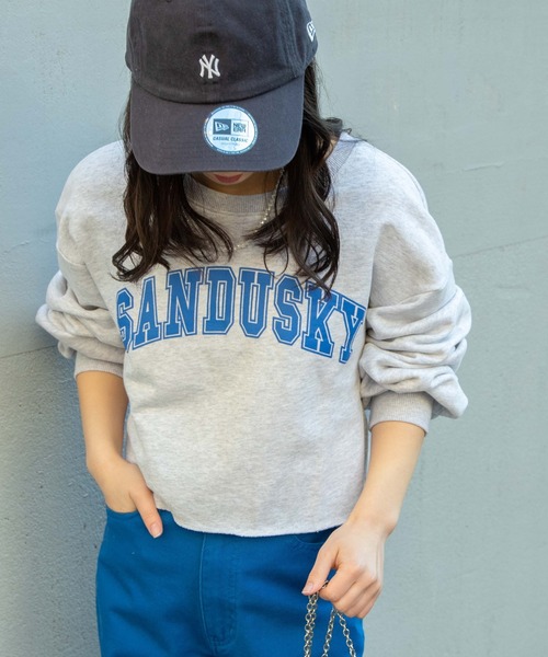 WEGO(ウィゴー)の「WEGO/グラフィックショートプルオーバー(スウェット・レディース・ブルー/ダークグリーン/ダークオレンジ/アイボリー/オートミール/ブラック/その他2/その他1/ブラック系その他/ホワイト系その他/その他3/ライトピンク・SMALL/MEDIUM)」の12枚目の写真