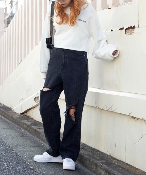 WEGO(ウィゴー)の「WEGO/グラフィックショートプルオーバー(スウェット・レディース・ブルー/ダークグリーン/ダークオレンジ/アイボリー/オートミール/ブラック/その他2/その他1/ブラック系その他/ホワイト系その他/その他3/ライトピンク・SMALL/MEDIUM)」の20枚目の写真