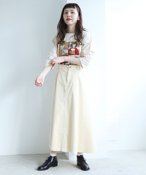 l'atelier du savon(アトリエドサボン)の「オンラインのみ会 ワッペン刺繍プルオーバー(Tシャツ/カットソー・レディース・グリーン/キナリ・FREE)」の15枚目の写真