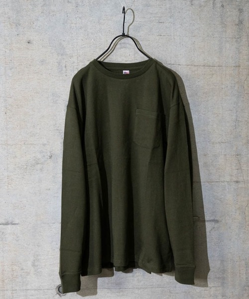 JOHN'S CLOSET（ジョンズクローゼット）の「【50】USAコットンクルーネックTシャツ（Tシャツ/カットソー・メンズ・グレー/ブラック/ダークベージュ/ホワイト/カーキ/ダークパープル・LARGE/MEDIUM）」の5枚目の写真