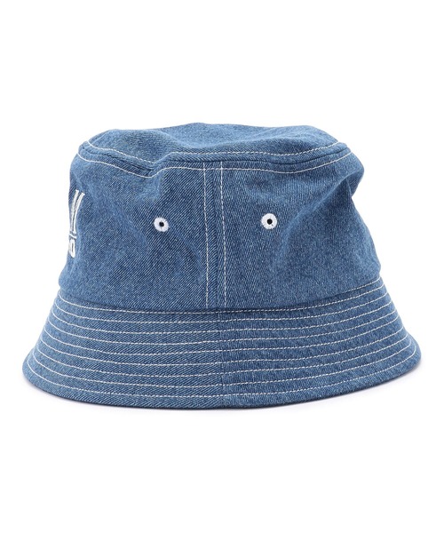 KaneZ（ケインズ）の「KaneZ/ケインズ/ロゴ刺繍デニムバケットハット/C.R.E.A.M BucketHat（ハット・メンズ・ブルー・FREE）」の4枚目の写真