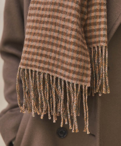 PUBLIC TOKYO（パブリックトウキョウ）の「リバーシブルチェックマフラー（マフラー・レディース・ブラウン/ブルー・FREE）」の11枚目の写真