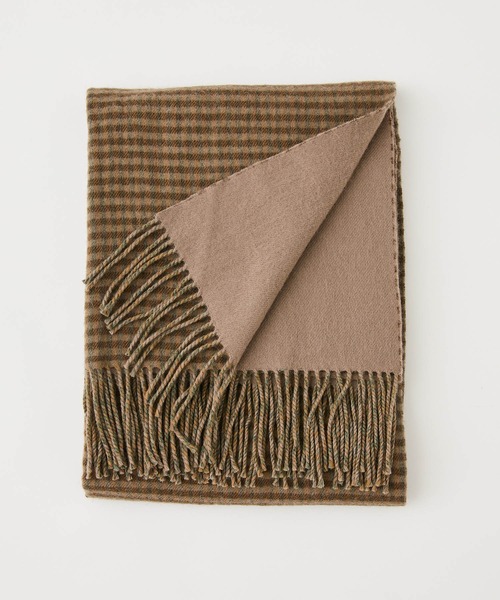 PUBLIC TOKYO（パブリックトウキョウ）の「リバーシブルチェックマフラー（マフラー・レディース・ブラウン/ブルー・FREE）」の12枚目の写真