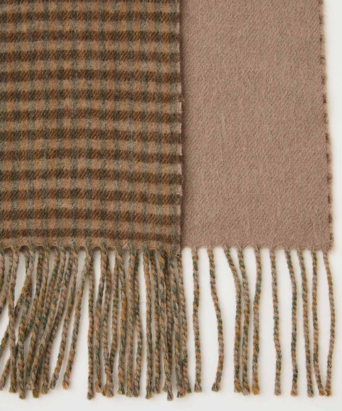 PUBLIC TOKYO（パブリックトウキョウ）の「リバーシブルチェックマフラー（マフラー・レディース・ブラウン/ブルー・FREE）」の13枚目の写真