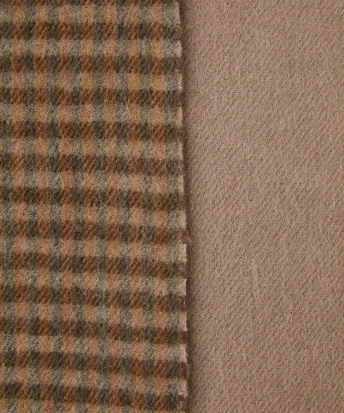 PUBLIC TOKYO（パブリックトウキョウ）の「リバーシブルチェックマフラー（マフラー・レディース・ブラウン/ブルー・FREE）」の14枚目の写真