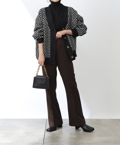 COLONY 2139（コロニートゥーワンスリーナイン）の「ストレッチイージーケアウールライクパンツ(フレア)（その他パンツ・レディース・ブラック/パープル/ブラウン/グリーン・SMALL/MEDIUM/LARGE）」の7枚目の写真