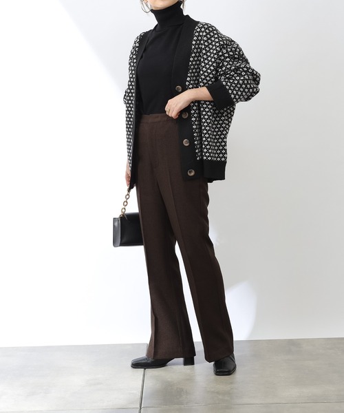 COLONY 2139（コロニートゥーワンスリーナイン）の「ストレッチイージーケアウールライクパンツ(フレア)（その他パンツ・レディース・ブラック/パープル/ブラウン/グリーン・SMALL/MEDIUM/LARGE）」の9枚目の写真