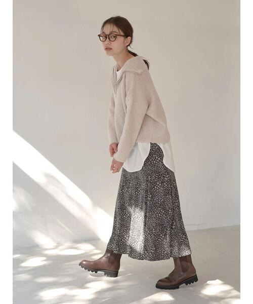 earth music&ecology(アースミュージックアンドエコロジー)の「ZIPカラーニットプルオーバー *(Tシャツ/カットソー・レディース・グレー/サックスブルー/その他8・FREE)」の20枚目の写真