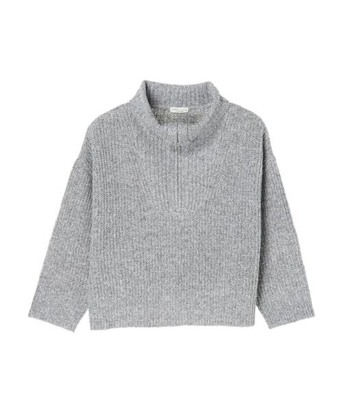 earth music&ecology(アースミュージックアンドエコロジー)の「ZIPカラーニットプルオーバー *(Tシャツ/カットソー・レディース・グレー/サックスブルー/その他8・FREE)」の6枚目の写真