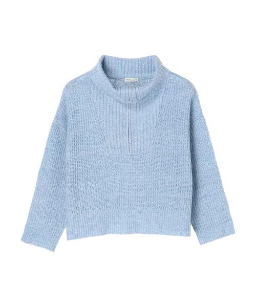 earth music&ecology(アースミュージックアンドエコロジー)の「ZIPカラーニットプルオーバー *(Tシャツ/カットソー・レディース・グレー/サックスブルー/その他8・FREE)」の5枚目の写真