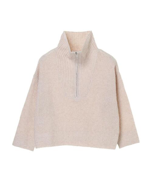 earth music&ecology(アースミュージックアンドエコロジー)の「ZIPカラーニットプルオーバー *(Tシャツ/カットソー・レディース・グレー/サックスブルー/その他8・FREE)」の4枚目の写真