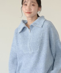 earth music&ecology | ZIPカラーニットプルオーバー ＊(Tシャツ/カットソー)