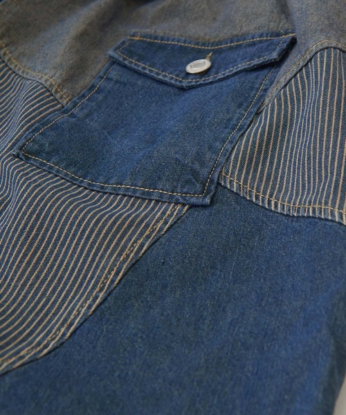 CUBE SUGAR（キューブシュガー）の「WEB限定オーバーダイロゴリメイクデニムスカート（デニムスカート・レディース・グレー/ベージュ・M）」の19枚目の写真